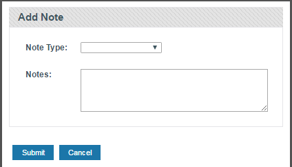 Screenshot of Add New Note