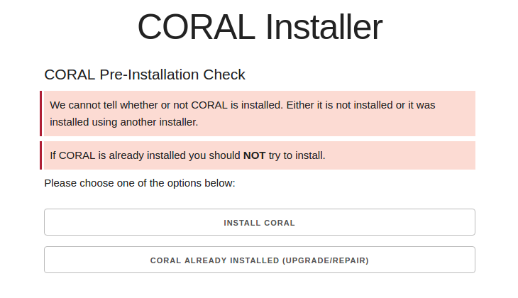 Screenshot of Pre-installation Check