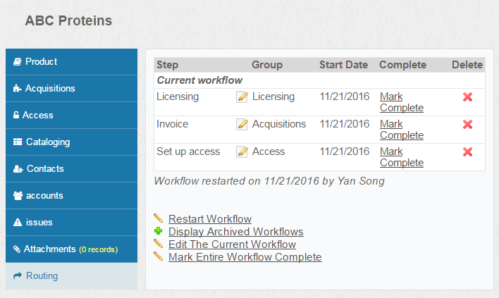 Screenshot of Routing